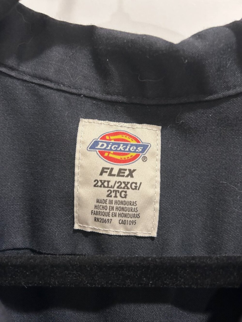 Dickies Flex Work Shirt Mens 2XL Black Short Sleeve Button Up Utility Shirt - Picture 4 of 4